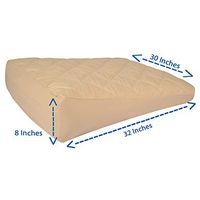 Inflatable Bed Wedge Pillow, Frustration-Free Screw Cap Valve! Acid Reflux Wedge, Sleep w/Your Head Raised, Heavy Duty Construction, Portable, Travel, Includes Bag, Cover, Pump, 32L, 30W, 8H, 2.2 lbs