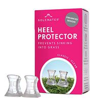 Enhanced Heel Protectors – Solemates Secure Cap to Cover Heels (Clear, Wide)
