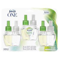 Febreze One Plug in Air Freshener, Odor Eliminating Scented Oil Refill, Bamboo, 3 Count