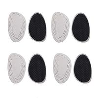 4 Pairs PU Leather Metatarsal Pads High Heel Cushion Inserts Pads of Foot Forefoot Anti Slip Shoe Insoles for Women, White