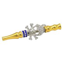 Metallic Fancy Hookah Skull Design Shisha Nargila Hose Mouth Tip Luxury Middle Eastern Style Hookah Mouth Tip.