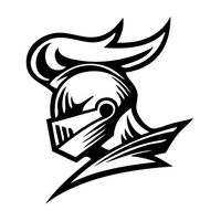 Leon Online Box Knight Head Mascot - Tribal Decal [Choice] Vinyl Sticker for Car, Bike, iPad, Laptop, MacBook, Helmet