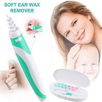 Otoscopes Spiral Ear Cleaner Safe & Soft Ear Cleaning 16 Pcs Replacement Silicone Washable Heads, Portable Ear Wax Removal Kit Upgraded Version Suitable for Kids & Adults