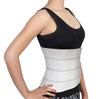 Abdominal Binder Support Post-Operative, Post Pregnancy and Abdominal Injuries. Post-Surgical Abdominal Binder Comfort Belly Binder (Large (60" - 75"), 15" High)