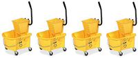 Genuine Joe GJO60466 Splash Guard Mop Bucket/Wringer, 6.50 Gallon Capacity, Yellow (Fоur Расk)