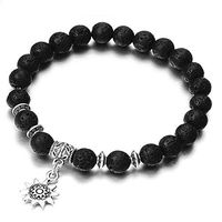 Diffuser Bracelet w/7 Chakra Lava Stones-Mens Womens Genuine Yoga Bracelet For Healing, Aromatherapy, Meditation, Natural, Essential Oils, Self Confidence, Love FREE AROMATHERAPY BOOK (Sun)