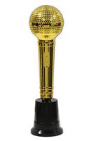 Pack of 6 Metallic Gold Award Night Theme Party Microphone Statuettes 8.5"