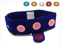 Magnetic Therapy Cervical/Neck Belt Cervical Spondylitis, Neck Shoulder Pain Set of 1 + Sujok Acupressure Rings Set of 5 Common Size for All Blue Velvet