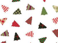 Christmas Cellophane Gift Wrap - 24" x 100' - Plaid Trees