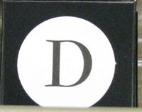 Hallmark IPT91107 Inital Letter D for Monogramable Note Cards