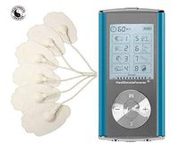 Best Smart Electro Pain Relief Device + 4in1 Leads Wire and 1 Pair of Snap On Pads| Handheld Body Device FDA Cleared HealthmateForever HM8GL(Blue)
