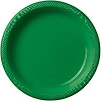 Round Plastic Plates | 20ct (9 inch, Festive Green)