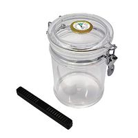 Acrylic Cigar Humidor Jar with Hygrometer, Clear Cigar Storage Container Canister, Holds About 20 Cigars(Clear)