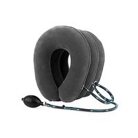 Ewinodon Cervical Neck Traction Device Adjustable Neck Stretcher Cervical Traction Collar for Home Traction Decompression Inflatable Cervical Neck Traction Device & Collar Brace (Gray)