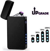 USB Lighter X Beam Plasma Lighter Flameless Rechargeable Electric Cigar Lighter-Wider Arcs-Windproof Arc Lighter Also Lights Cigarette,Candle,Pipe (Cool Black)