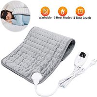Heating Pad, Electric Fast-Heating Machine Washable Pad, 6 Temperature Settings & 4 Auto Shut Off Timer, Soft Touch for Back/Neck/Shoulder Pain Relief