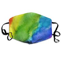 Face Mask Watercolor Stripe Rainbow Great Cycling Half Face Earloop Dust Mask for Women
