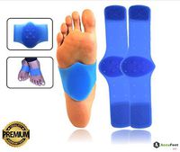 AccuFeet Silicone Arch Support for Flat Feet Men/Women – Reusable & Adjustable Compression Brace and Wrap for Flat Feet – Achilles Tendon, Plantar Fasciitis and Foot Pain Relief.