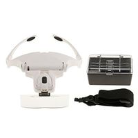 MagiDeal 5 Lens Headband Double LED Lamp Head Light Jeweler Watch Repair Precise Work Handset Magnifier Magnifying Glass Loupe