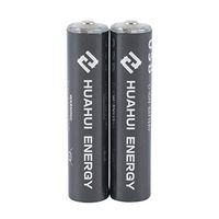 Lithium AAA Rechargeable Batteries with Micro USB Charging Port 1.5V/ 400mAh, 1000 Cycle 1h Quick Charge (2AAA)
