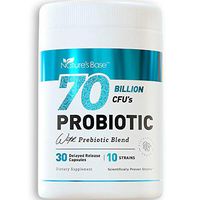 Probiotics 70 Billion CFU - Probiotics for Women, Probiotics for Men and Adults, Natural; Probiotic Supplement with Prebiotics Acidophilus Probiotic, 30 Delayed Release Caps