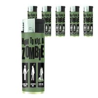 Butane Refillable Electronic Lighter Set of 5 Pieces the 2nd Zombie Design-008