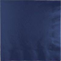Club Pack of 250 Navy Premium 3-Ply Disposable Dinner Party Napkins 8.75"