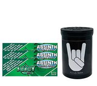 Herb Airtight Container Fresh Kettle with Juicy Jay's Absinth 1.25 Flavored Hemp Rolling Papers 3 Count DC Crafts Nation- Metal