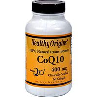 Healthy Origins COQ10 - 400 mg - 60 Softgels - Gluten Free -