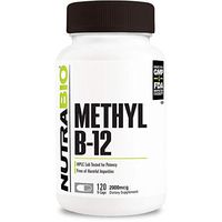 NutraBio Methyl B-12 – 120 Vegetable Capsules (2000mcg)