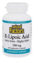 Natural Factors R-lipoic Acid Vcap, 100mg, 30 Count