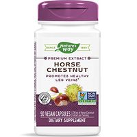 Nature's Way Standardized Horse Chestnut, TRU-ID Certified, Non-GMO Project, Vegetarian, 250 mg per serving, 90 Count