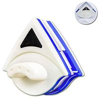 Magnetic Window Cleaner Double Side Glass Cleaning Brush Glass Wiper Squeegee Cleaning Tool with Anti-Falling Rope for High-Rise Single Glazed Windows with 0.1"-0.3"(3-8mm) Thickness