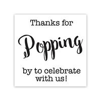36ct, Thanks for Popping by Stickers, Thanks for Celebrating with Us Stickers (#381-S-BK)