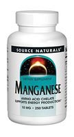 Source Naturals Manganese, Amino Acid Chelate - Supports Energy Production - 250 Tablets