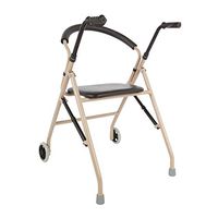 Foldable Old-Fashioned Walker, Non-Slip Four-Corner Cane for Disabled Persons, Indoor and Outdoor Adjustable, Lightweight and Portable Adult Elderly Walker, for Use in Mobility Tools