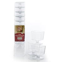 2 oz Square Plastic Mousse Cups 10 Count