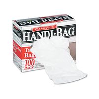 Super Value Pack Trash Bags, 13gal, .6mil, 23 3/4 x 28, White, 100/Box, Sold as 1 Box by Handi-Bag