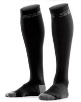 SLS3 True Graduated Allrounder Compression , Performance, Training, Race, Recovery Socks (1 pair) - Helps Shin Splints Black, Black, Large/X-Large
