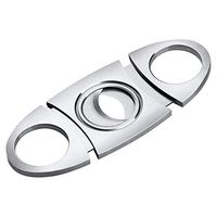 Stainless Steel Cigar Cutter - Guillotine Double Blade for a Perfect Cut
