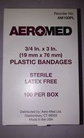 Aeromed AM100PL Plastic Sterile Latex Free Bandages 100 Count