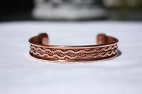 New Magnetic Copper Cuff Bangle Bracelet Men Women Arthritis Pain Therapy Waves Design (1)