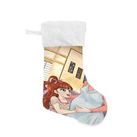 Personalized Christmas Stocking Stylish Anime Mother's Day Santa Xmas Tree Decor Socks Gift Kids Fireplace/Restaurant/Hotel/Club/bar