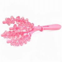 World Pride Pink Handle 25 Crystal Rollers Y Shape Manual Arm Massager