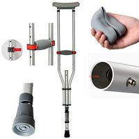 Kimgz 2in1 Folding Crutches,Adult Aluminum Alloy Damping Spring Anti-Skid Height Adjustable 108-160cm Underarm Crutches Gift for The Elderly,