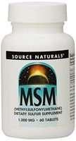 Source Naturals MSM with Vitamin C 1000mg, Nature’s Source for Dietary Sulfur, 60 Tablets