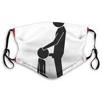 No Sex to Face Anti Pollution Mask Breathable Washable Dust-Proof Mouth Masks with Replaceable Filter (One Mask + 2 Filters) Women-Men