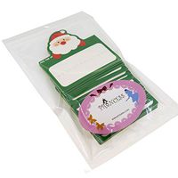 Christmas Cartoon Elk and Santa Claus Gift Tag Tab for Gift Wrapping Packaging, Set of 48 (Green)