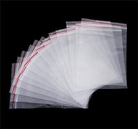 100 PCS Plastic Slider Food Storage Bags Clear Poly Bag Reclosable Reseala (4CM*6CM)