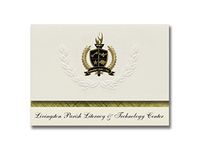 Signature Announcements Livingston Parish Literacy & Technology Center (Walker, LA) Graduation Announcements, Presidential Basic Pack 25 w/Gold & Black Foil seal